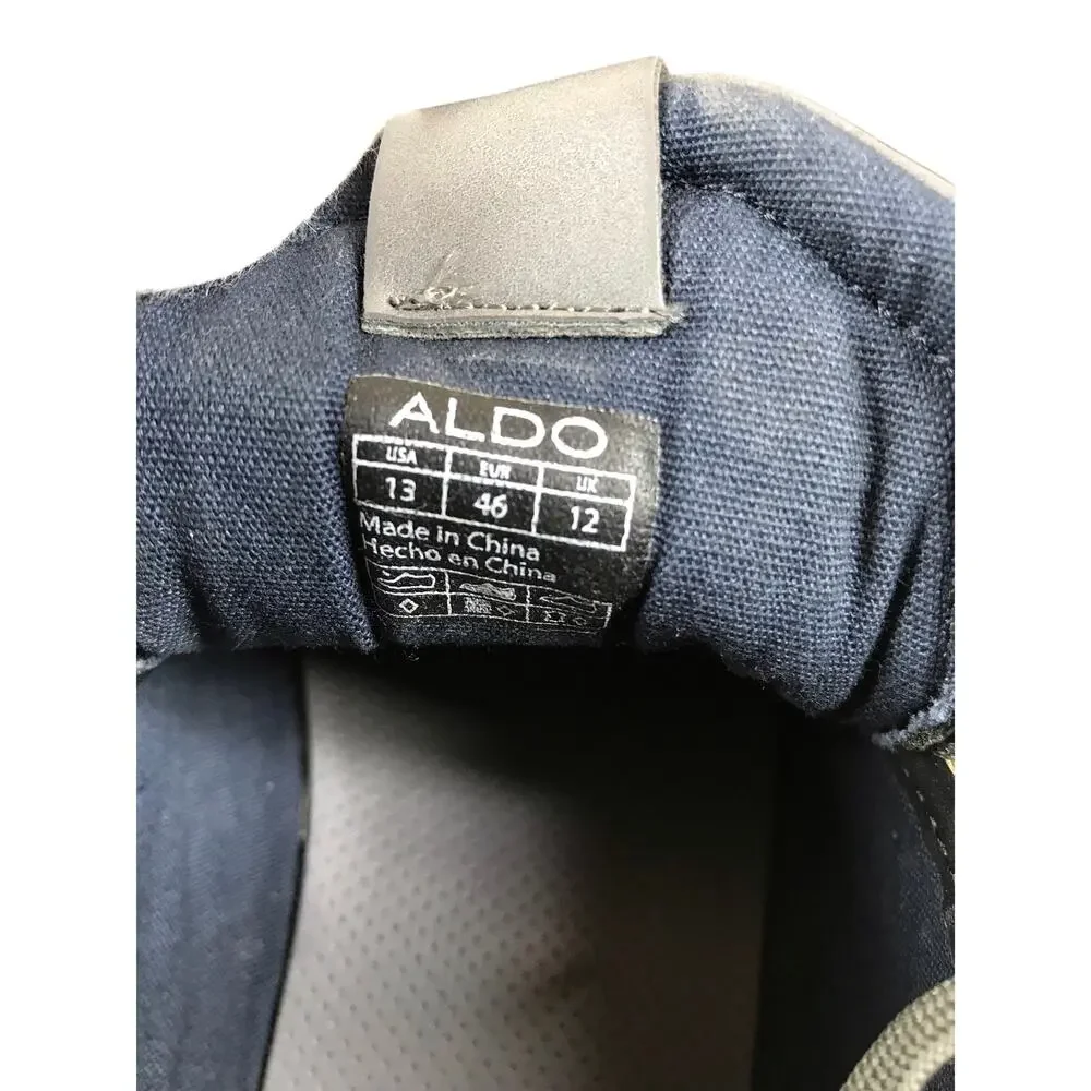 Aldo Dress Shoes Men’s 13 Blue Leather Oxford Loafer Formal Sneakers Preppy